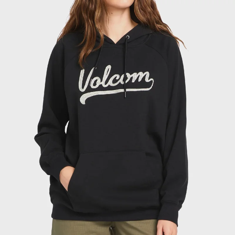 Hoodie with pockets – Hooded sweatshirt that includes a kangaroo pocket or side pocketsVolcom Womens Truly Stoked Hoodie - Black