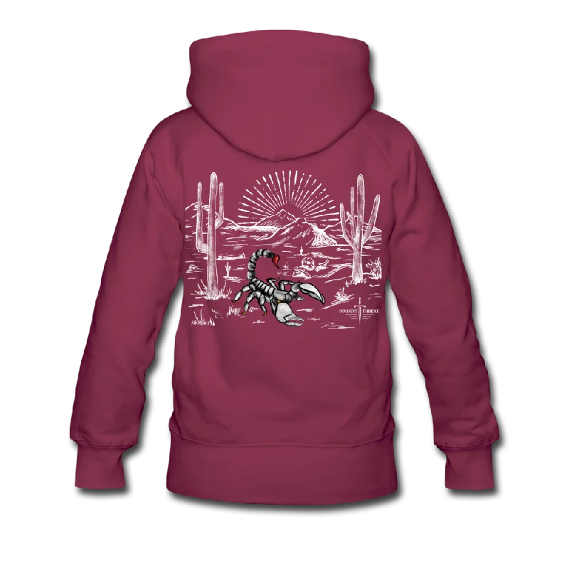 Hooded sweatshirt – Sweatshirt with an attached hood for extra warmth and styleWomen’s Desert Scorpion Premium Hoodie